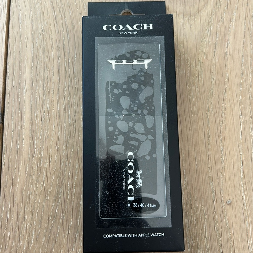 Coach Apple black watch band